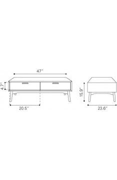 Design District Coffee Table Walnut