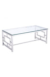 Geranium Coffee Table Polished Stainless Steel