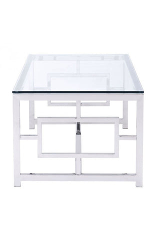 Geranium Coffee Table Polished Stainless Steel