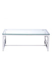 Geranium Coffee Table Polished Stainless Steel