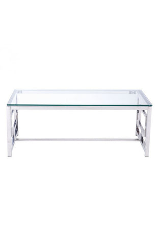 Geranium Coffee Table Polished Stainless Steel