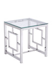 Geranium Side Table Polished Stainless Steel