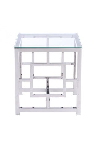 Geranium Side Table Polished Stainless Steel