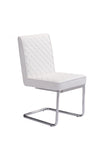 Quilt Armless Dining Chair White