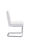 Quilt Armless Dining Chair White