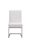 Quilt Armless Dining Chair White