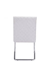 Quilt Armless Dining Chair White