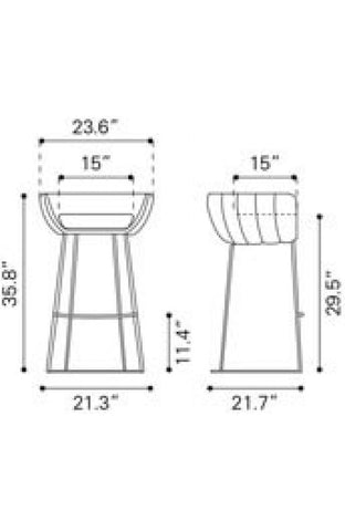 Latte Bar Chair White