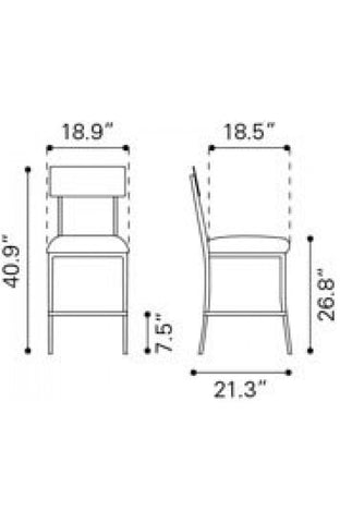 Mach Counter Chair White