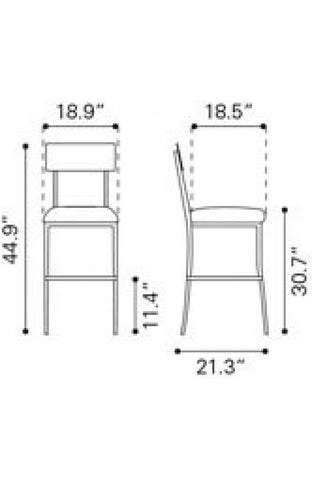 Mach Bar Chair White