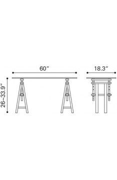 Lado Console Table Chrome