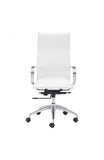 Glider High Back Office Chair White