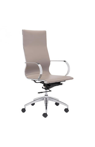 Glider High Back Office Chair Taupe