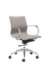 Glider Low Back Office Chair Taupe