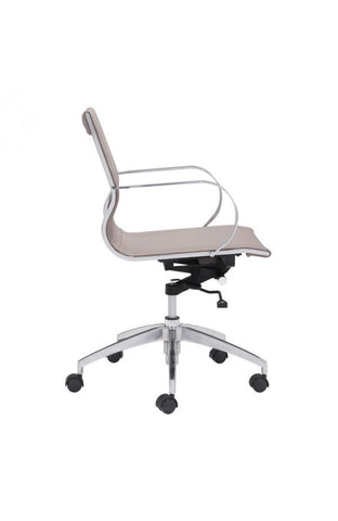 Glider Low Back Office Chair Taupe