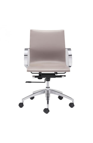 Glider Low Back Office Chair Taupe