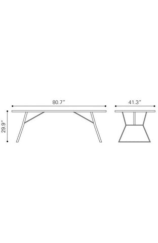 Omaha Dining Table Distressed Cherry Oak