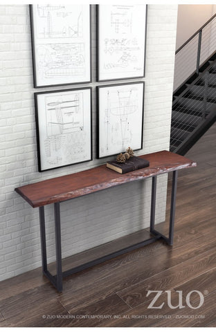 Papillion Console Table Distressed Cherry Oak