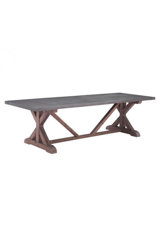 Durham Dining Table Gray & Distressed Fir