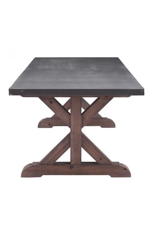 Durham Dining Table Gray & Distressed Fir