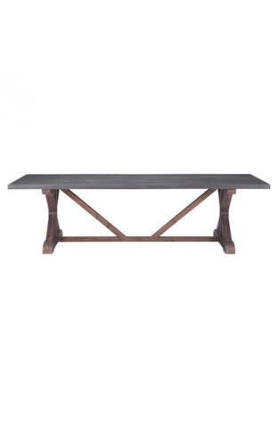 Durham Dining Table Gray & Distressed Fir