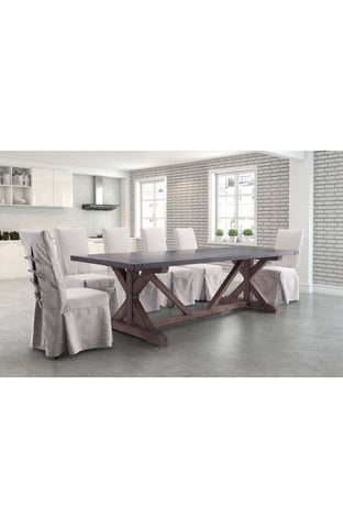 Durham Dining Table Gray & Distressed Fir