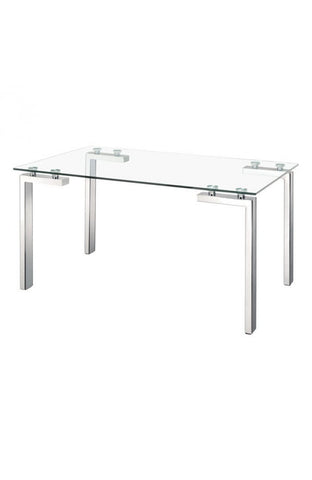 Roca Dining Table Polished Stainless Steel