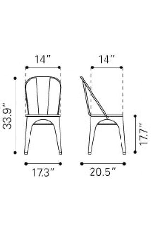 Elio Dining Chair Rustic Wood