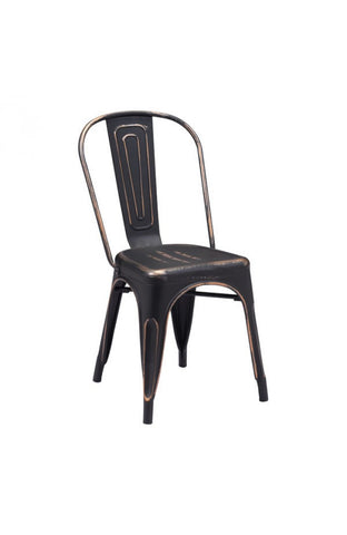 Elio Dining Chair Antique Black Gold