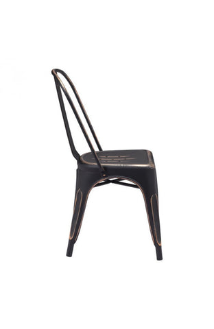 Elio Dining Chair Antique Black Gold