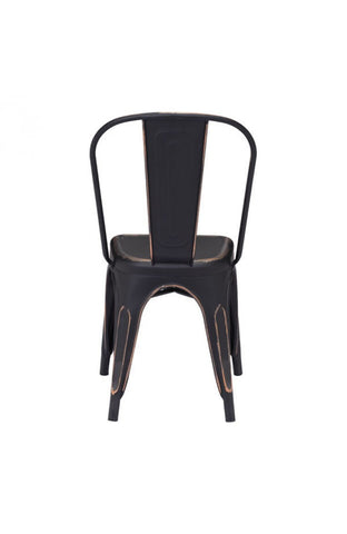 Elio Dining Chair Antique Black Gold