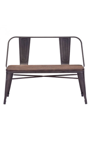 Elio Double Bench Rustic Wood