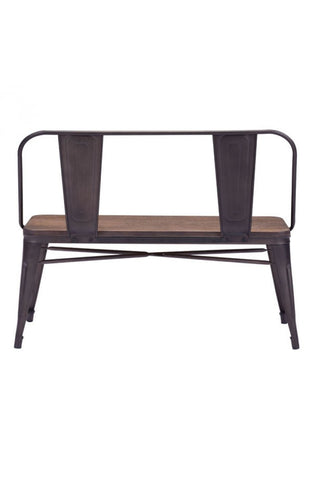 Elio Double Bench Rustic Wood