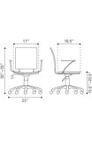 Criss Cross Office Chair Espresso