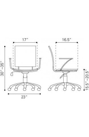 Criss Cross Office Chair Espresso