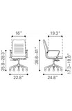 Lion Low Back Office Chair White