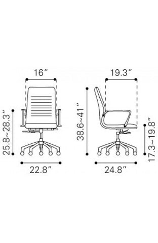 Lion Low Back Office Chair White