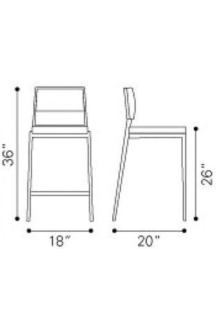 Dolemite Counter Chair White