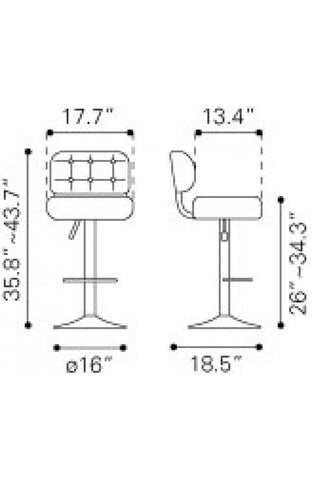 Formula Bar Chair White