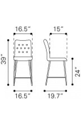 Uppsala Counter Chair Graphite