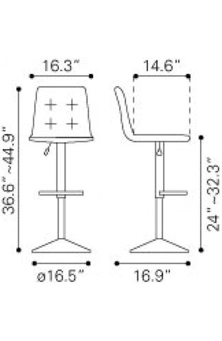 Oxygen Bar Chair Gray