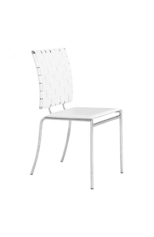 Criss Cross Dining Chair White