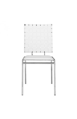 Criss Cross Dining Chair White