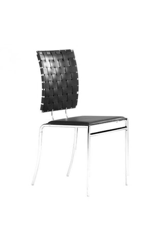 Criss Cross Dining Chair Black