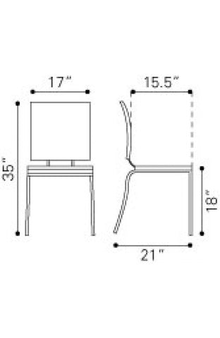 Criss Cross Dining Chair White