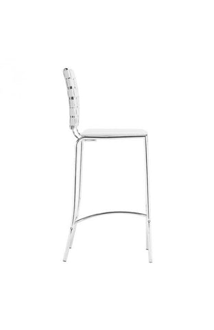 Criss Cross Counter Chair White