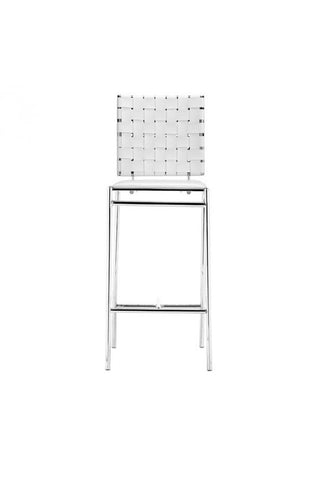 Criss Cross Counter Chair White