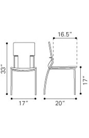 Trafico Dining Chair White