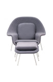 Nursery Occasional Chair & Ottoman Light Gray