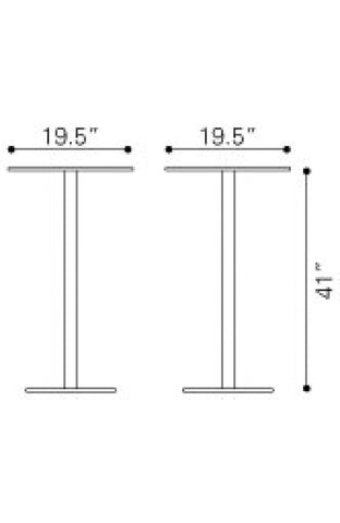 Dimensional Bar Table White